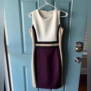 Beautiful Colorblock Calvin Klein Dress Size 6